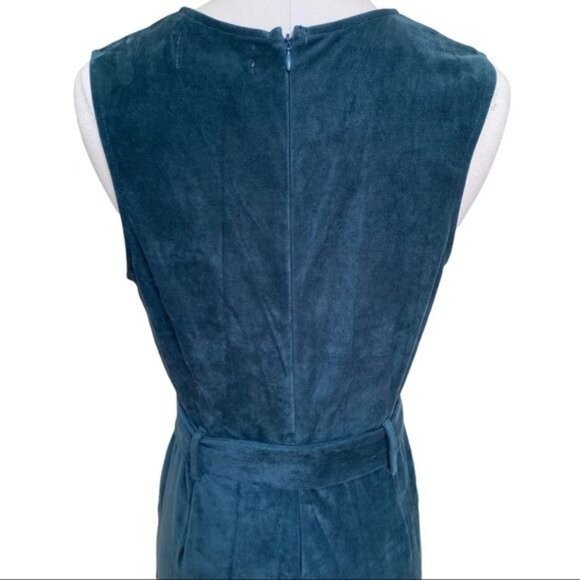 Anthropologie Bishop and Young Jumpsuit  Suede Tie Waist in Blue Size Medium - Picture 10 of 12
